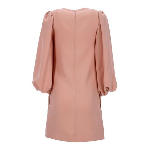 Victoria Victoria Beckham Blouson Sleeve Shift Dress in Pastel Pink Polyester - Picture 3 of 5